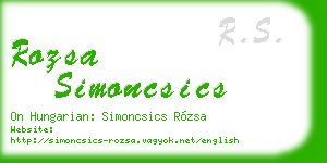 rozsa simoncsics business card