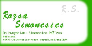 rozsa simoncsics business card